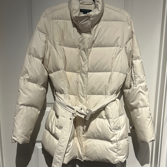Ralph Lauren Women's Off-White Puffer Jacket - Picture 2 of 6